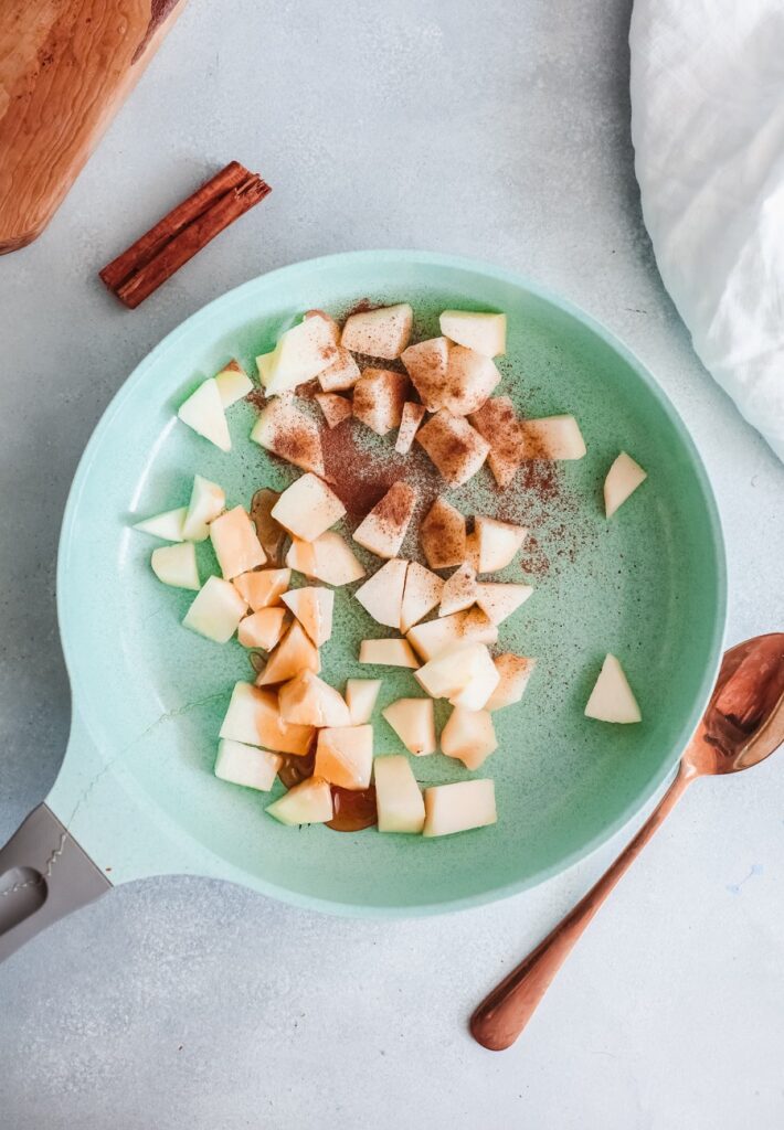 Making Apple Quinoa Breakfast Bowls