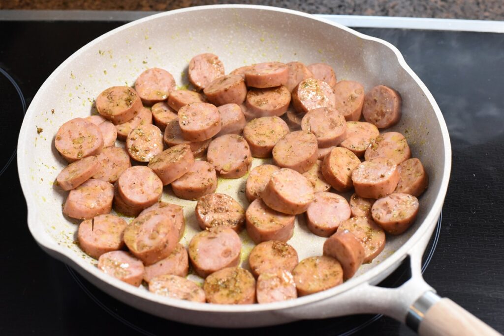 Sausage in pan